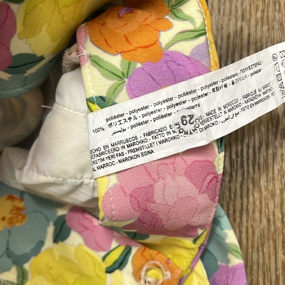 Zara Multicolor Floral Palazzo Pants Size XS - Picture 10 of 10